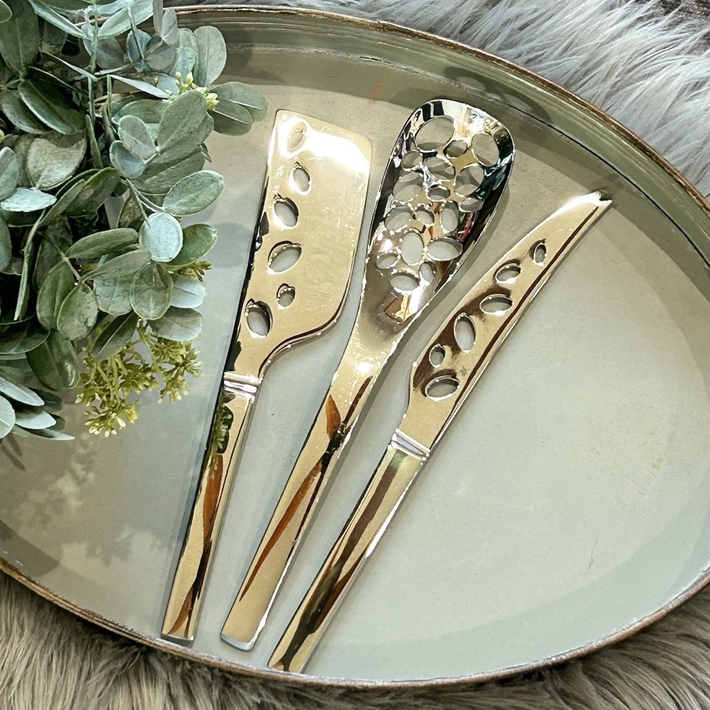 WMF Cheese Set Nuova Serving Utensil Set Of Three- Cheese Knives & Serving Spoon